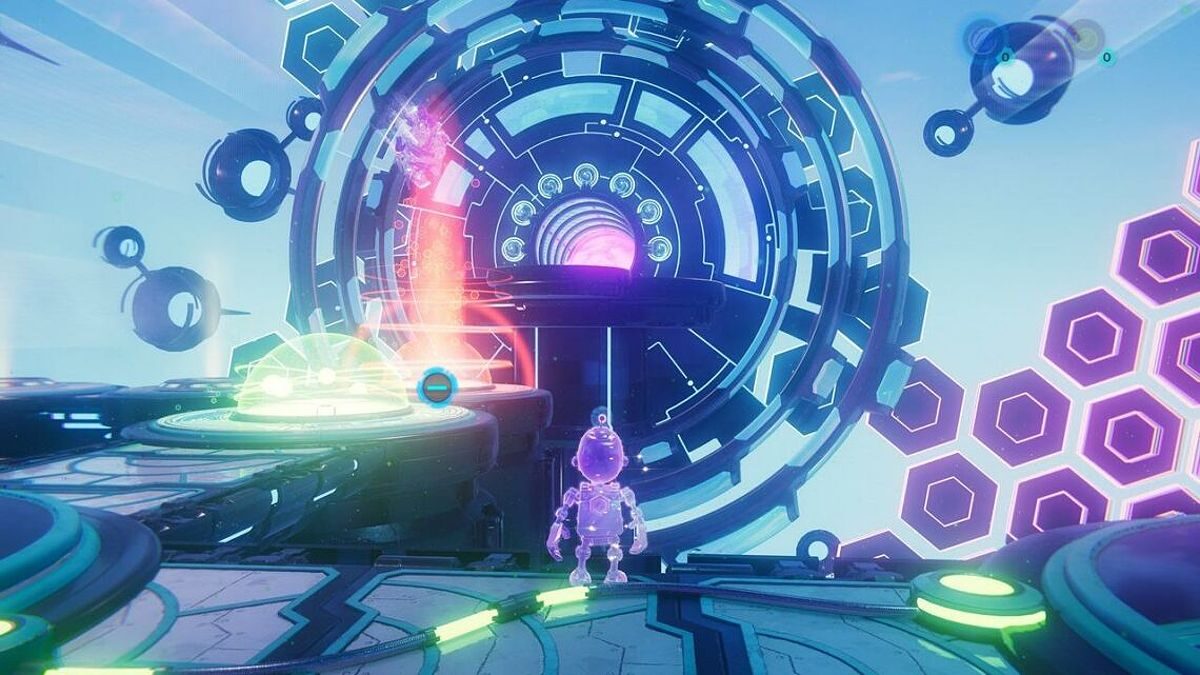 Cảnh trong game Ratchet and Clank Rift Apart