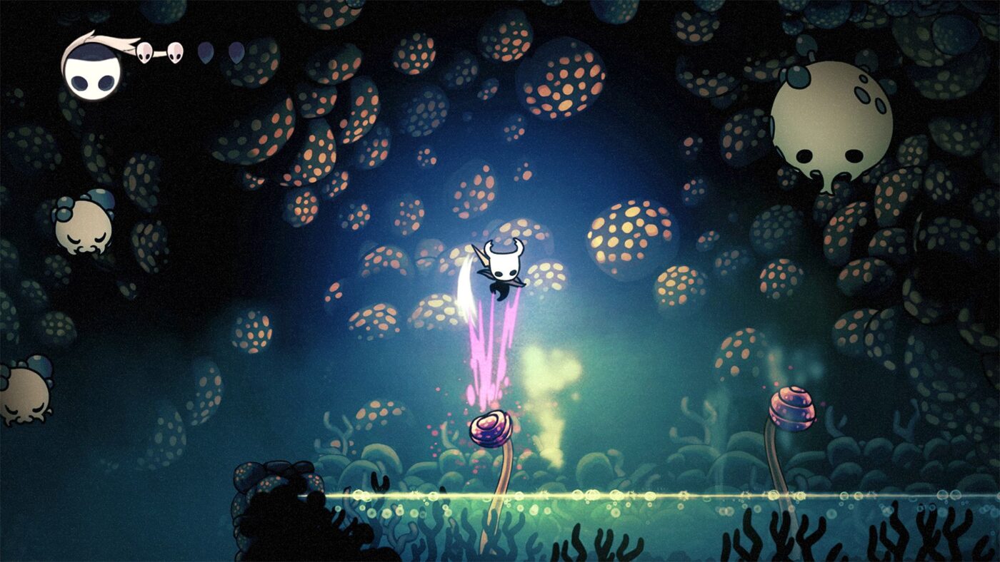 Hình ảnh một trận chiến trong Hollow Knight